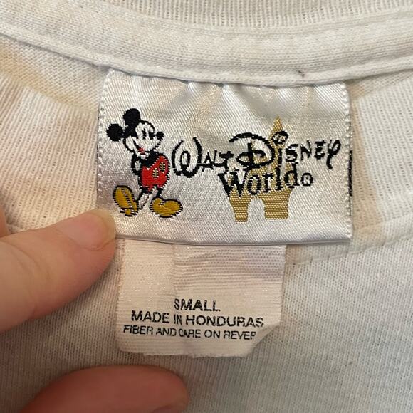 Y2K Disney S short sleeve t-shirt I Survived Summit Planet VINTAGE cotton white - Picture 4 of 9